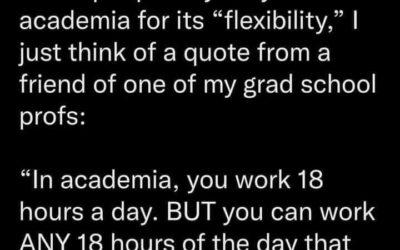 Flexibility in academia