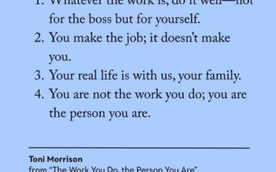 Toni Morrison on work