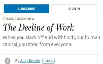 The decline of work