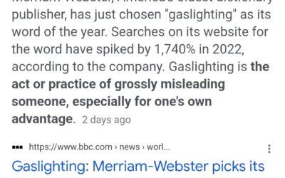 Gaslighting is the word of the year!